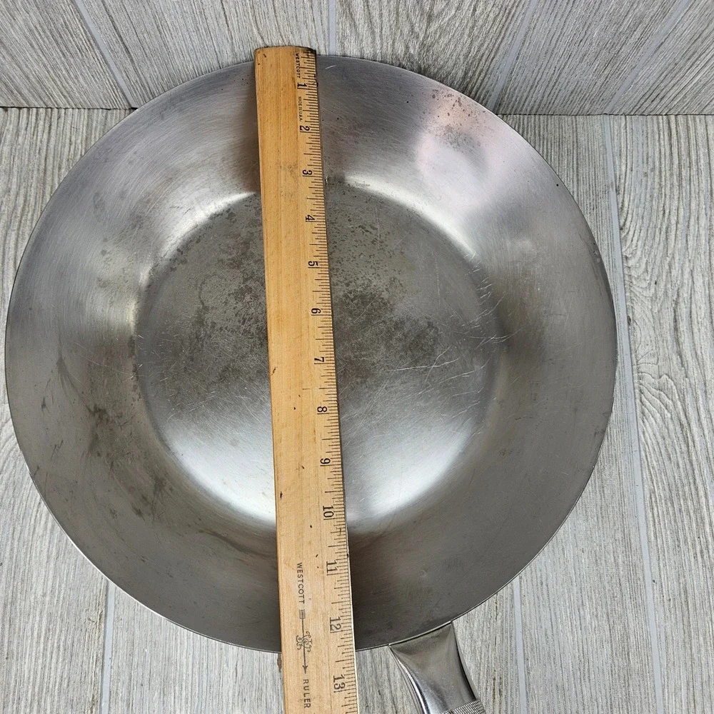 Revere Ware Institutional Stainless Fry Pan Patio 12